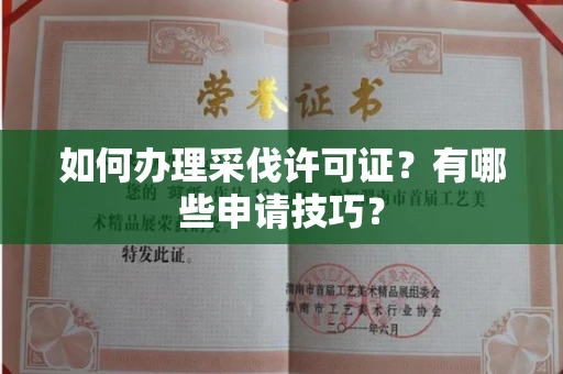 合肥如何办理采伐许可证?有哪些申请技巧?